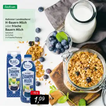 toom Baumarkt Kohrener Landmolkerei H-Bauern Milch oder frische Bauern Milch 1L Angebot