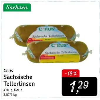 KONSUM Ceus Sächsische Tellerlinsen 420g Angebot