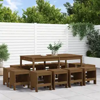 ManoMano 13-tlg. Garten-Essgruppe Honigbraun Massivholz Kiefer vidaXL27684 Angebot