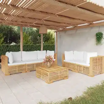 ManoMano 6-tlg. Garten-Lounge-Set,Gartenmöbel-Set mit Kissen Massivholz Teak vidaXL Angebot