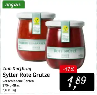 KONSUM Zum Dorfkrug Sylter Rote Grütze 375g Angebot