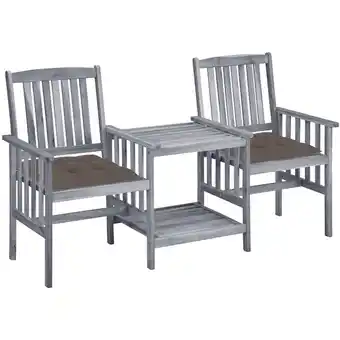 ManoMano Gartenstühle Garten Balkon Terrasse Outdoor Sessel Gartenmöbel mit Teetisch und Kissen Massivholz Akazie BZRBD910672 Maisonch Angebot