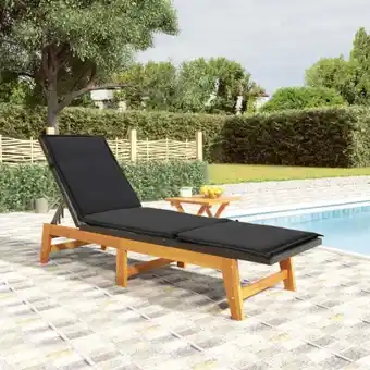 ManoMano Bonnevie - Sonnenliege,Liegestuhl mit Tisch Poly Rattan und Massivholz Akazie vidaXL Angebot