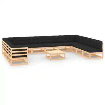 ManoMano 13-tlg. Garten-Lounge-Set,Gartenmöbel-Set mit Kissen Massivholz Kiefer vidaXL411018 Angebot