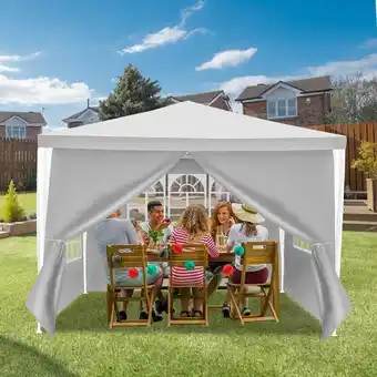 ManoMano Pavillon Camping Hochzeit Partyzelt Gartenpavillon Festzelt pe Plane 3x3m Weiß - Weiß - Tolletour Angebot