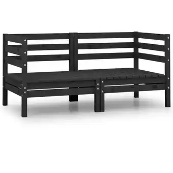 ManoMano Garten-Ecksofas 2 Stk. Schwarz Massivholz Kiefer vidaXL680583 Angebot