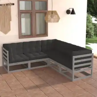 ManoMano 5-tlg. Garten-Lounge-Set mit Kissen Massivholz Kiefer vidaXL590500 Angebot