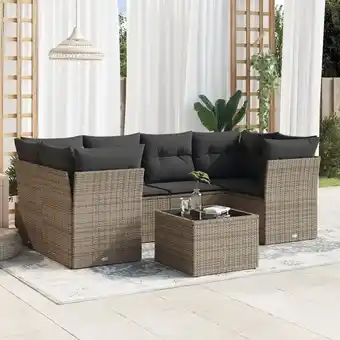 ManoMano 7-tlg. Garten-Sofagarnitur mit Kissen Grau Poly Rattan vidaXL762717 Angebot