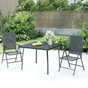 ManoMano 3-tlg. Garten-Essgruppe,Gartenmöbel Set Anthrazit Stahl vidaXL Angebot