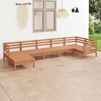 ManoMano 7-tlg. Garten-Lounge-Set,Gartenmöbel-Set Massivholz Kiefer Honigbraun vidaXL Angebot