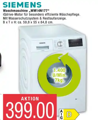 Marktkauf Siemens Waschmaschine WM14N177" Angebot