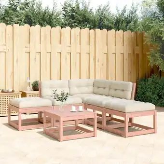 ManoMano 5-tlg. Garten-Sofagarnitur mit Kissen Massivholz Douglasie vidaXL42478 Angebot