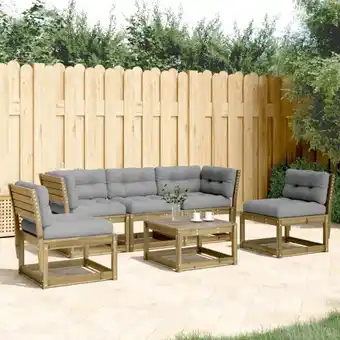 ManoMano 5-tlg. Garten-Sofagarnitur mit Kissen Kiefernholz Imprägniert vidaXL99690 Angebot