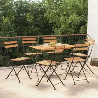 ManoMano Bistrostühle 6 Stk. Klappbar Massivholz Teak und Stahl vidaXL320224 Angebot