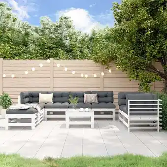 ManoMano 9-tlg. Garten-Lounge-Set,Gartenmöbel-Set Weiß Massivholz Kiefer vidaXL294368 Angebot