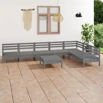 ManoMano 8-tlg. Garten-Lounge-Set Massivholz Kiefer Grau vidaXL849812 Angebot