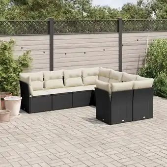 ManoMano 8-tlg. Garten-Sofagarnitur mit Kissen Schwarz Poly Rattan vidaXL248598 Angebot