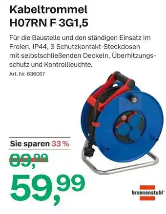 BayWa Brennenstuhl kabeltrommel h07rn f 3g1,5 Angebot