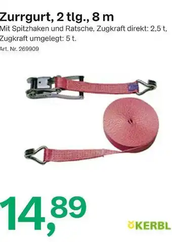 BayWa Kerbl zurrgurt, 2 tlg., 8 m Angebot