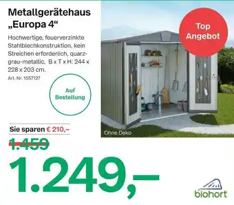 BayWa Metallgerätehaus „europa 4“ Angebot