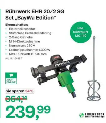 BayWa Eibenstock rührwerk ehr 20/2 sg set „baywa edition“ Angebot