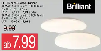 Marktkauf Brilliant LED Deckenleucte ,,Farica" Angebot