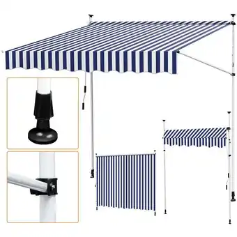 ManoMano TolleTour Markise Klemmmarkise Einziehbar Sonnenmarkise Sonnenschutz Balkon ohne Bohren 400x120cm Angebot