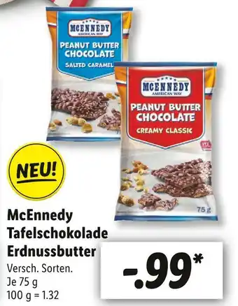 Lidl Mcennedy tafelschokolade erdnussbutter Angebot