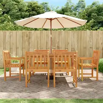 ManoMano 7-tlg. Garten-Essgruppe Massivholz Akazie Vidaxl Braun Angebot