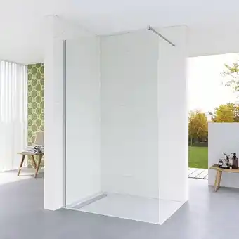 ManoMano Duschabtrennung Glas Walk in Dusche Duschwand Klarglas Einscheibensicherheitsglas mit Nano Antikalk-Versiegelung 80x200 cm Al Angebot