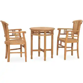 ManoMano 3-tlg. Garten-Essgruppe Teak Massivholz Vidaxl Braun Angebot