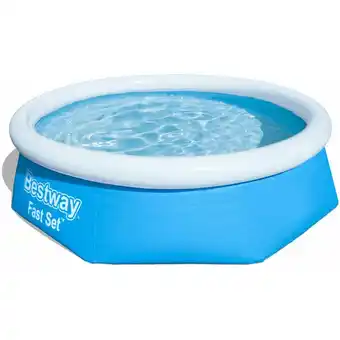 ManoMano Bestway Fast Set Pool 244 x 66 cm Set mit Filterpumpe rund blau - Blau Angebot