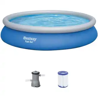 ManoMano Fast Set Pool, 457 x 84 cm, Set mit Filterpumpe, rund, blau - Blau Angebot