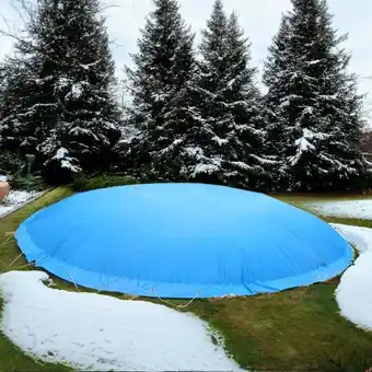 ManoMano Aufblasbare Poolabdeckung Rund 400 cm Blau Überwinterung Luft Kissen Pool Angebot