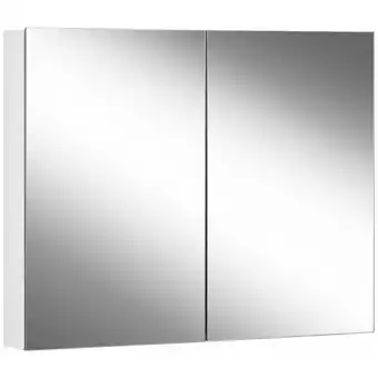 ManoMano Schneider - easy Line Comfort Spiegelschrank, 2 Doppelspiegeltüren, 80x70x12cm, 177.080., Ausführung: EU-Norm/Korpus weiss -  Angebot