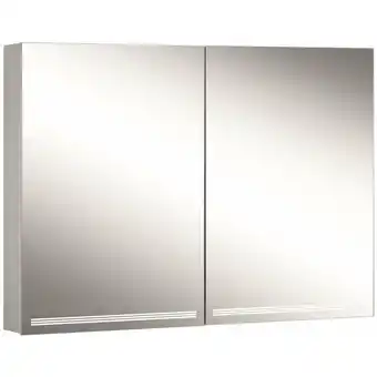 ManoMano Graceline led Lichtspiegelschrank, 2 Doppelspiegeltüren, 100x70x12cm, 116.500., Ausführung: CH-Norm/Korpus schwarz matt - 116 Angebot