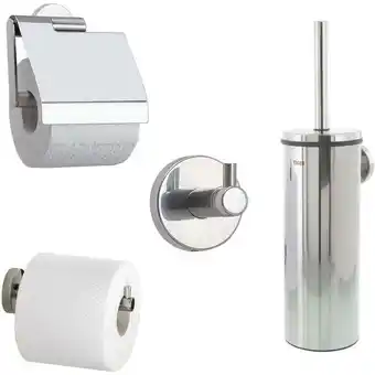 ManoMano Boston Toilettenzubehör-Set hängend 4-teilig polierter Edelstahl - Tiger Angebot