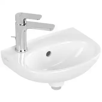 ManoMano O. Novo Waschbecken mit Hahnloch 36x27,5x10 cm Weiß Alpin CeramicPlus - Villeroy&boch Angebot