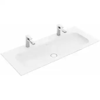 ManoMano Villeroy und Boch Schrankwaschtisch Finion 4164C1 1200x500mm, ohne Überlauf, 2 Hahnlöcher, Farbe: Stone White, Ceramic Plus - Angebot