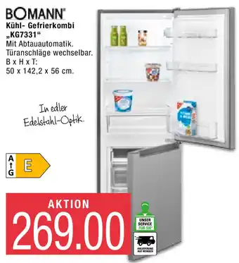 Marktkauf Bomann Kühl Gefrierkombi ,,KG7331" Angebot