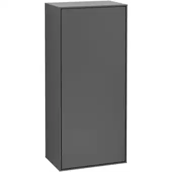 ManoMano Villeroy und Boch Finion Seitenschrank G56000, 418x936x270mm, Scharnier links, mit led- Beleuchtung, Farbe: Glossy Black Lacq Angebot