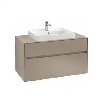 ManoMano Collaro Waschbeckenunterschrank 1000x548x500 mm, 2 Auszüge , für Waschbecken mittig, C01900, Farbe: Front/Korpus: Glossy Grey Angebot