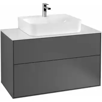 ManoMano Villeroy und Boch Finion Waschtischunterschrank F10200, 1000x603x501mm, Abdeckplatte Black Matt, Farbe: Black Matt Lacquer -  Angebot