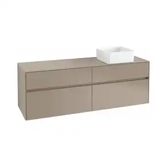 ManoMano Collaro Waschbeckenunterschrank 1600x548x500 mm, 4 Auszüge , für Waschbecken rechts, C05100, Farbe: Front/Korpus: Glossy Whit Angebot