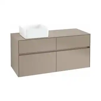 ManoMano Collaro Waschbeckenunterschrank 1200x548x500 mm, 4 Auszüge , für Waschbecken links, C042L0, Farbe: Front/Korpus: Glossy White Angebot