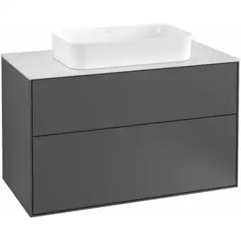 ManoMano Villeroy und Boch Finion Waschtischunterschrank F64200, 1000x603x501mm, Abdeckplatte Black Matt, Farbe: White Matt Lacquer -  Angebot