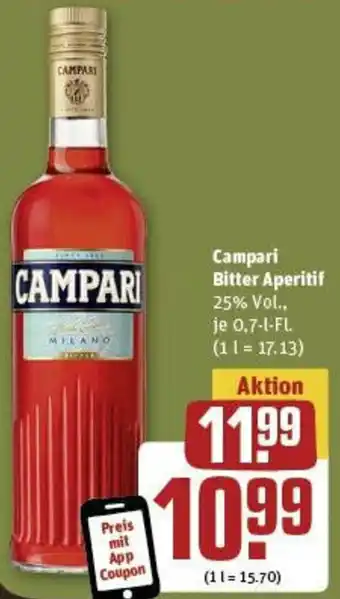 REWE Campari Bitter Aperitif 0,7 L-Fl. Angebot