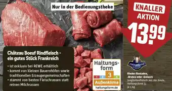 REWE CHATEAU BOEUF Rinder-Rouladen, Braten oder Gulasch 1 kg Angebot