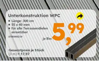 Globus Baumarkt Unterkonstruktion WPC Angebot