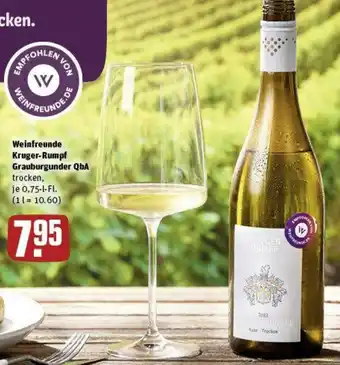 REWE Weinfreunde Kruger-Rumpf Grauburgunder QbA 0,75 L-Fl. Angebot